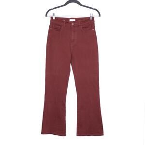DL1961 Bridget Cropped High Rise Jeans Instasculpt Boot In Redwood Women's 27